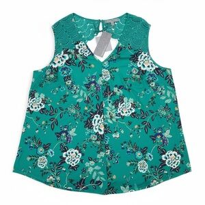 Daniel Rainn Fantine Floral V Neck Crochet Lace Top 3X NWT Boho Blouse Plus Size